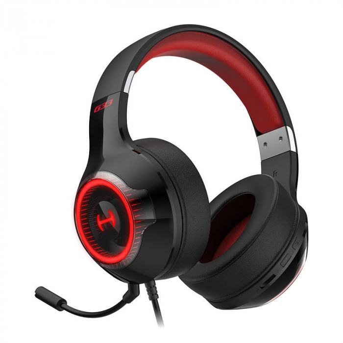 Căști gaming Edifier HECATE G33 negre – Sunet surround 7.1, drivere de 40 mm, microfon detașabil cu anulare a zgomotului și iluminare RGB [4]