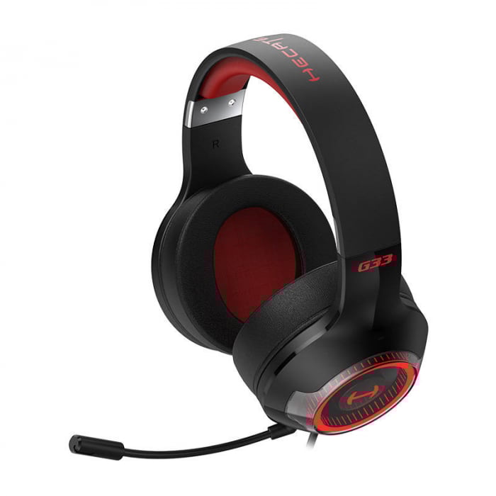Căști gaming Edifier HECATE G33 negre – Sunet surround 7.1, drivere de 40 mm, microfon detașabil cu anulare a zgomotului și iluminare RGB [3]