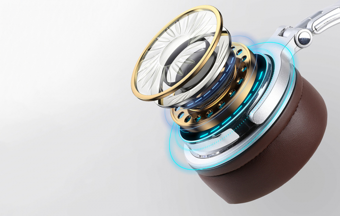 Căști OneOdio Pro30 argintii – Drivere de 50 mm, sunet Hi-Res, design over-ear și cabluri detașabile 3.5 mm/6.35 mm [5]
