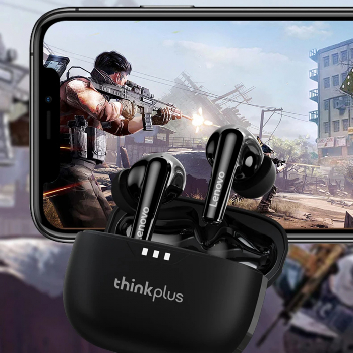 Căști wireless Lenovo (LP3 Pro) - Bluetooth 5.0, anulare a zgomotului, afișaj de putere - negru [2]