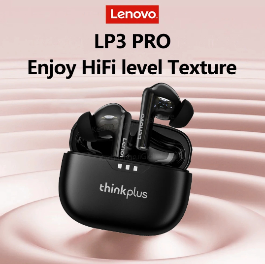 Căști wireless Lenovo (LP3 Pro) - Bluetooth 5.0, anulare a zgomotului, afișaj de putere - negru [3]