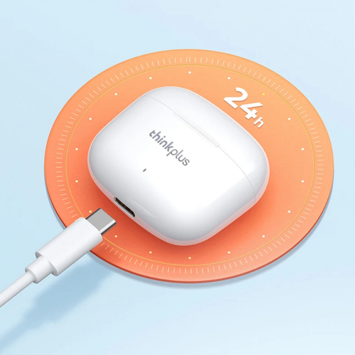 Căști wireless ThinkPlus LivePods (LP40 Pro) - TWS, Bluetooth 5.1, HiFi, sunet stereo, IPX5 - albe [3]