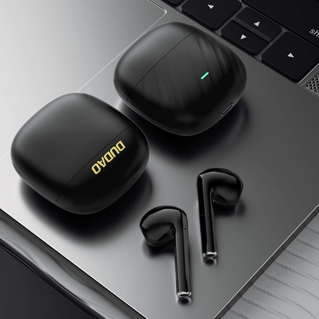Căști wireless TWS Dudao U14+  , Carcasa de incarcare ,  Bluetooth 5.3 - negru [3]