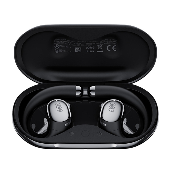 Căști wireless TWS QCY Crossky R70 open-ear Bluetooth, culoare negru [2]