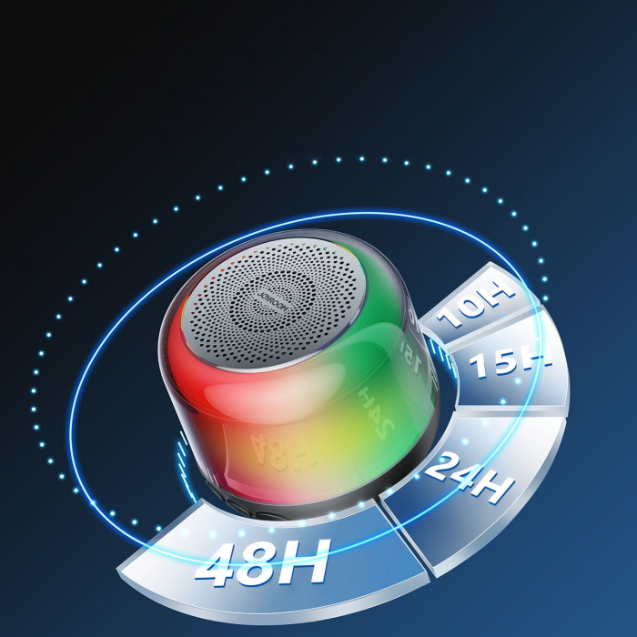 Difuzor wireless Joyroom Bluetooth 5.1 RGB negru (JR-ML03) [4]