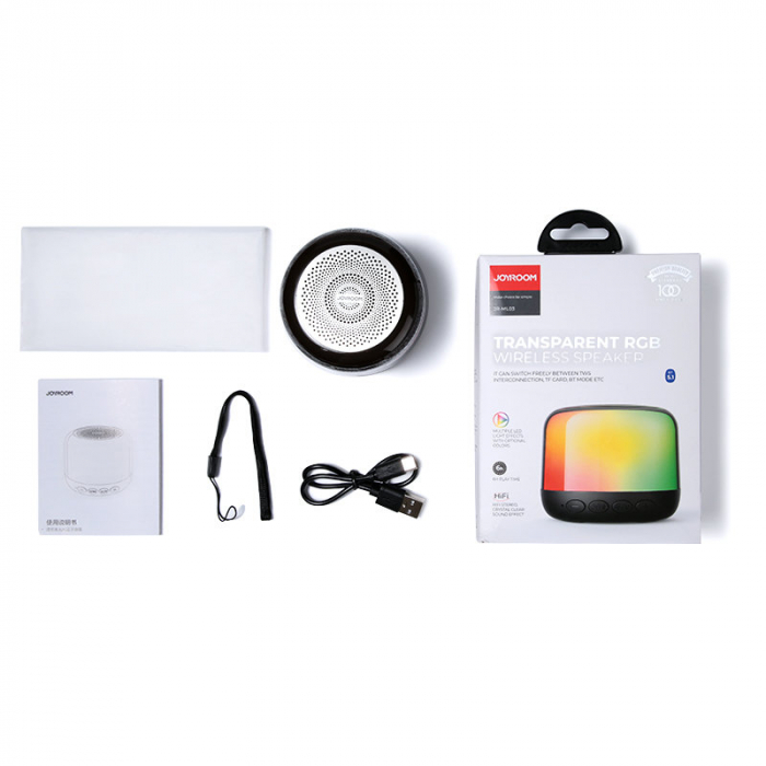 Difuzor wireless Joyroom Bluetooth 5.1 RGB negru (JR-ML03) [9]
