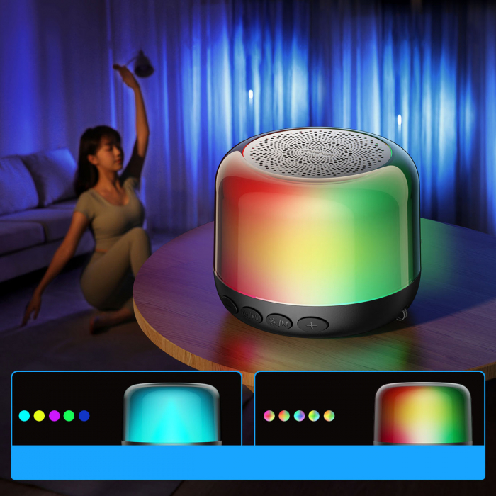 Difuzor wireless Joyroom Bluetooth 5.1 RGB negru (JR-ML03) [5]