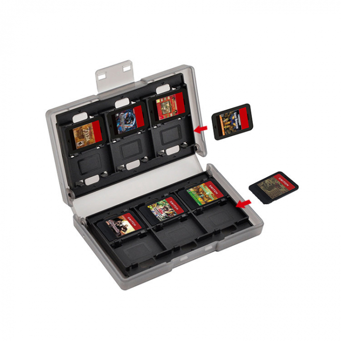 Dobe set of caps for Nintendo Switch + box for memory cards black (TNS-1844) [4]