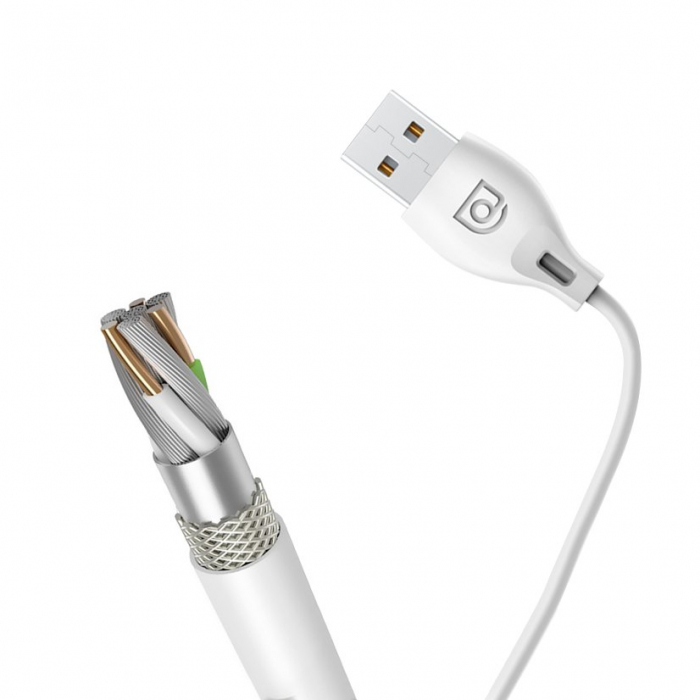 Dudao cable USB / Lightning cable 2.4A 1m white (L4L 1m white) [5]