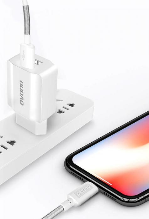 Dudao EU wall charger 2x USB 5V / 2.4A white (A2EU white) [3]