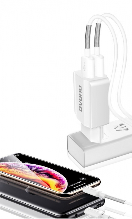Dudao EU wall charger 2x USB 5V / 2.4A white (A2EU white) [4]