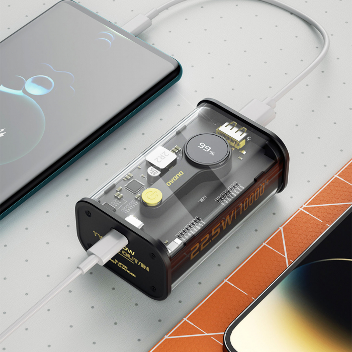 Dudao power bank 10000mAh 1xUSB-C / 1xUSB-A 22.5W PD black (K16) [5]