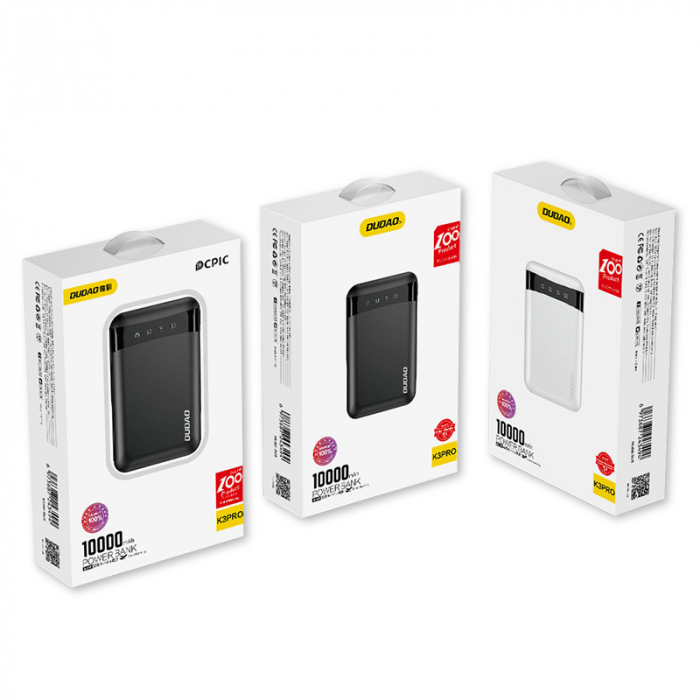Dudao PowerBank portabil USB 10000mAh alb (K3Pro mini) [5]