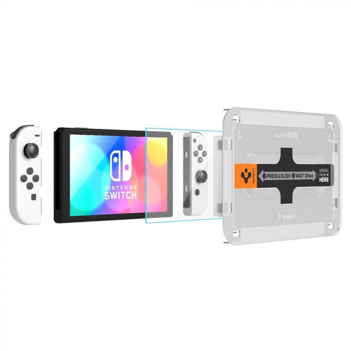 Folie de sticla Spigen GLAS.TR "EZ FIT" 2-PACK NINTENDO SWITCH OLED [3]