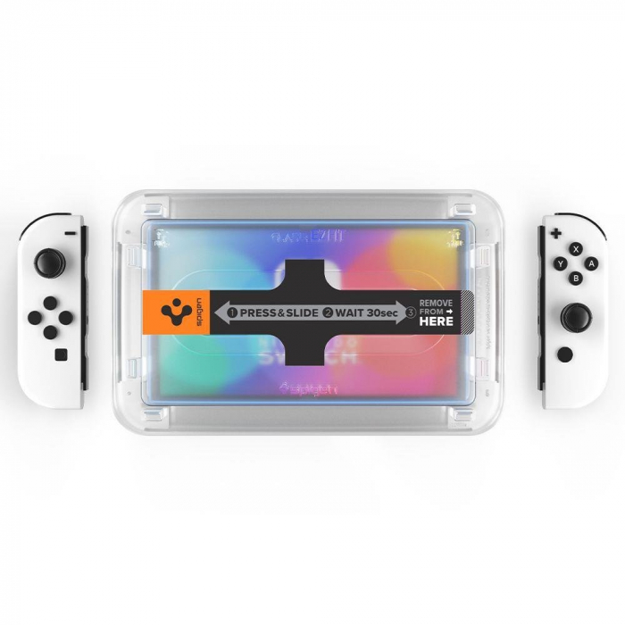 Folie de sticla Spigen GLAS.TR "EZ FIT" 2-PACK NINTENDO SWITCH OLED [2]