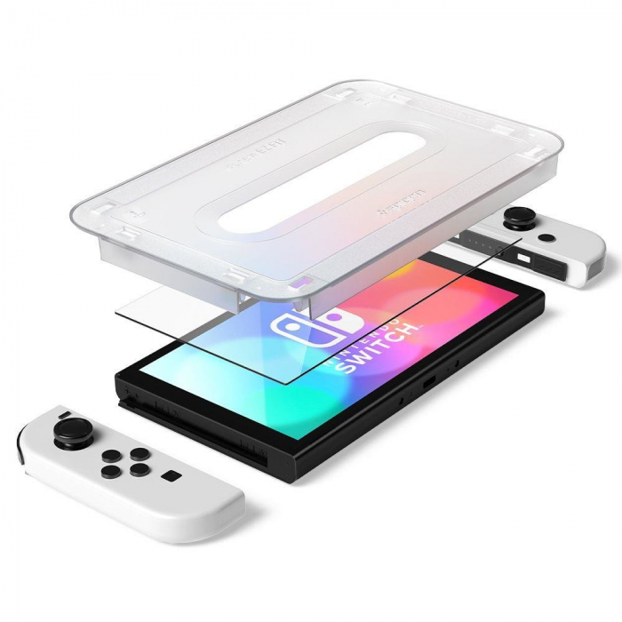 Folie de sticla Spigen GLAS.TR "EZ FIT" 2-PACK NINTENDO SWITCH OLED [4]
