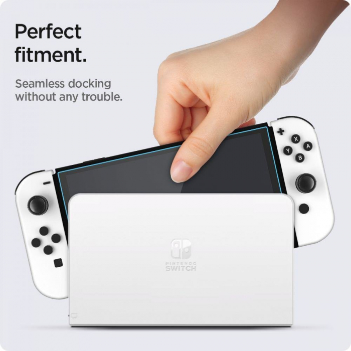 Folie de sticla Spigen GLAS.TR "EZ FIT" 2-PACK NINTENDO SWITCH OLED [10]