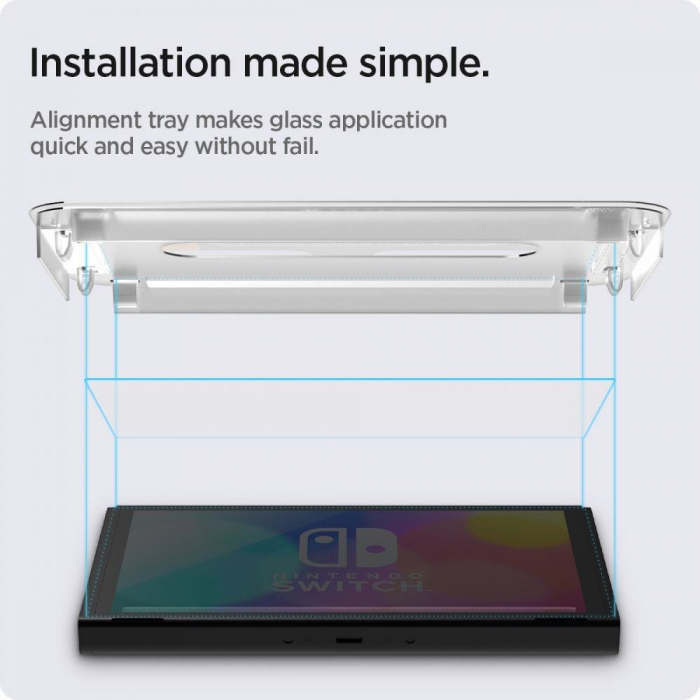 Folie de sticla Spigen GLAS.TR "EZ FIT" 2-PACK NINTENDO SWITCH OLED [6]