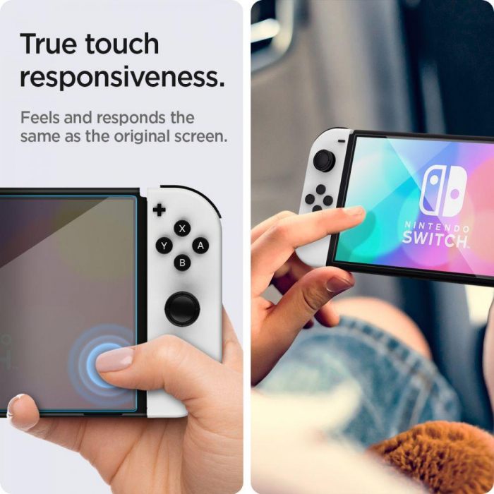 Folie de sticla Spigen GLAS.TR "EZ FIT" 2-PACK NINTENDO SWITCH OLED [7]