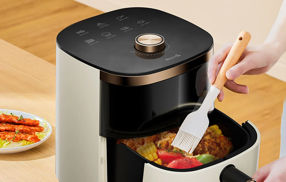 Airfryer Deerma DEM-KZ30W, friteuză fără ulei 3L, 1200W, gătire sănătoasă, design compact, ideal pentru 1-2 persoane [2]
