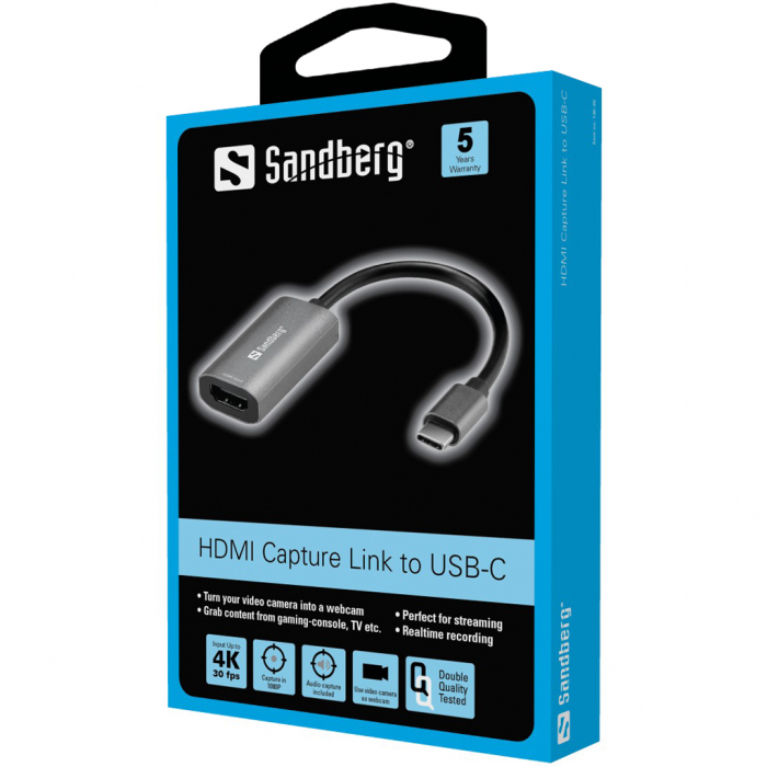 Placă Captură Video HDMI la USB-C – Streaming 1080p/60fps, Plug & Play, Compatibil OBS, Zoom, Windows/Mac [2]