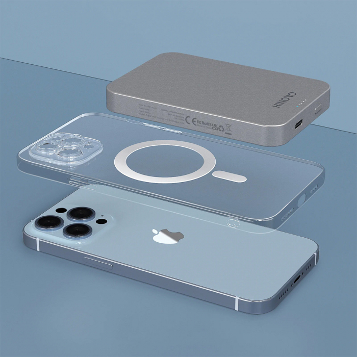 Hinovo magnetic wireless power bank MagSafe 10000mAh 15W gray (MB1-10000) [9]