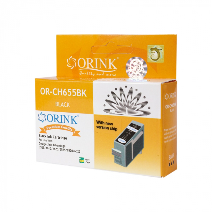 Hp 655/CZ109AE ink cartridge black, Orink [1]