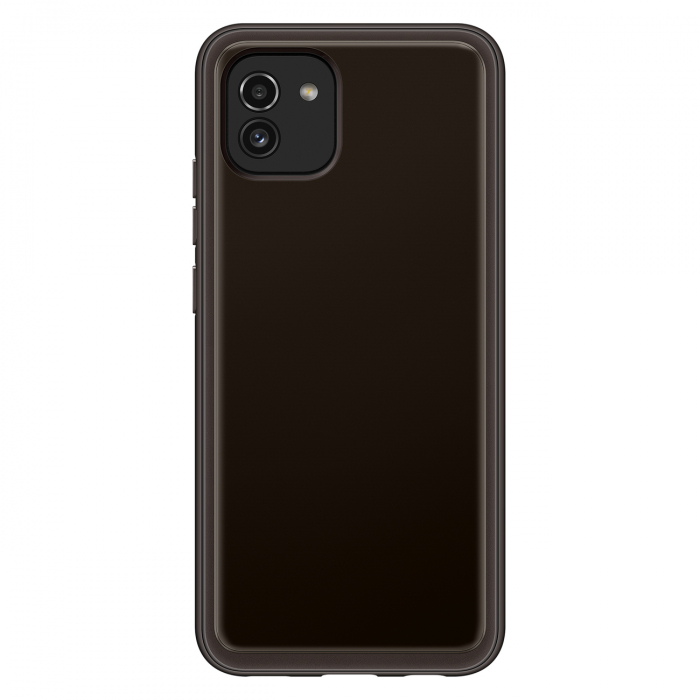 Husă moale și transparentă pentru Samsung Galaxy A03 neagră (EF-QA036TBEGEU) [3]