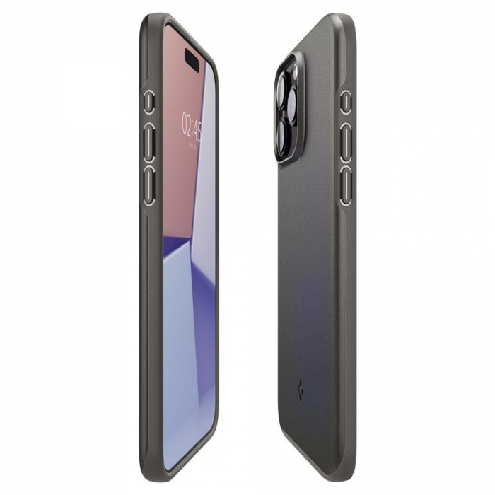 Husa Spigen Thin Fit, gunmetal - iPhone 15 Pro Max [6]