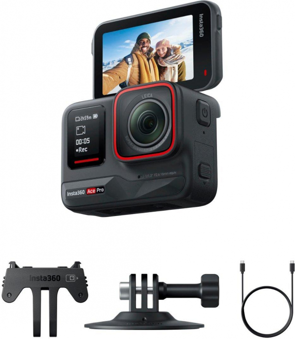 Insta360 Ace Pro Standalone, rezolutie foto "48MP, video format MP4, timp incarcare 46 min, negru [7]