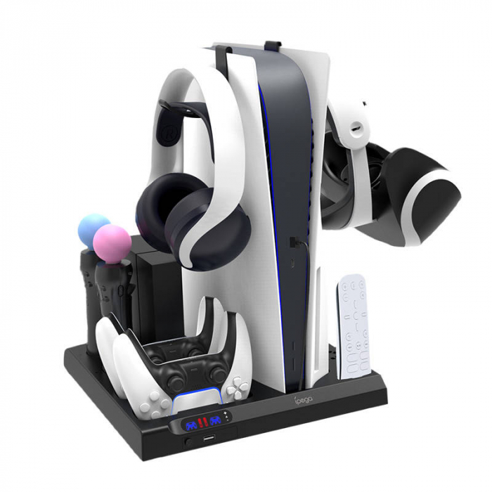 iPega PG-P5028 Multifunctional Cooling Stand for PS5 and accessories (black) [2]