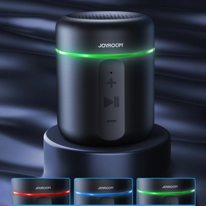 Difuzor portabil wireless Bluetooth 5.0 Joyroom JR-ML02 negru – Sunet HiFi de 5W, impermeabil IPX7, baterie de 1200 mAh și multiple opțiuni de redare [7]