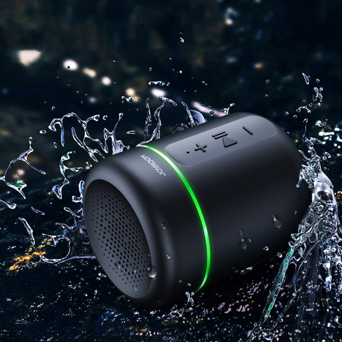 Difuzor portabil wireless Bluetooth 5.0 Joyroom JR-ML02 negru – Sunet HiFi de 5W, impermeabil IPX7, baterie de 1200 mAh și multiple opțiuni de redare [2]