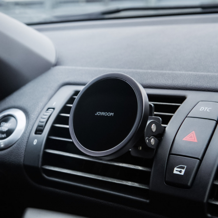 Suport auto Joyroom Qi Wireless Induction Charger 15W – Încărcare rapidă wireless pentru iPhone, compatibil MagSafe [10]