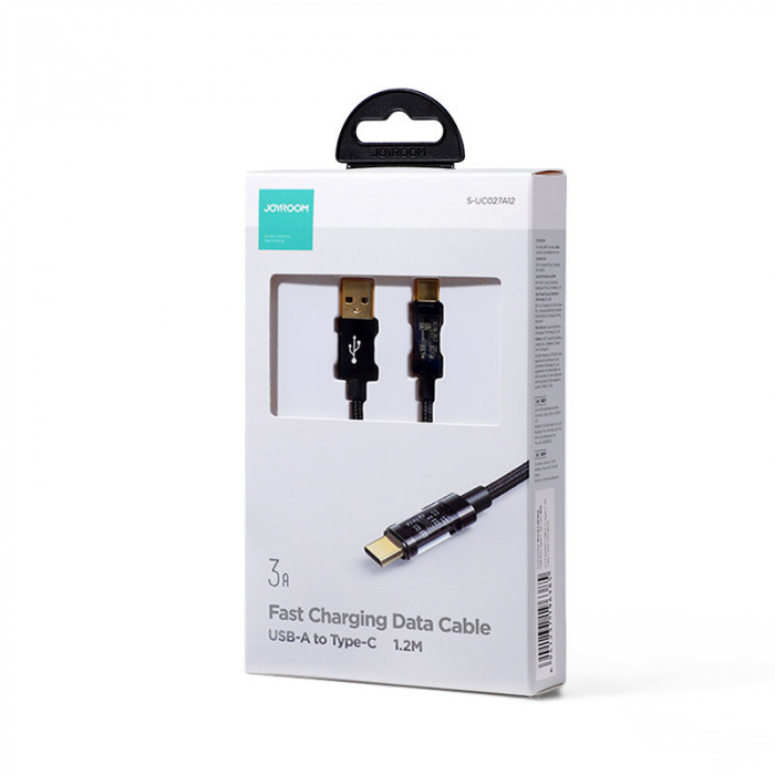 Cablu Joyroom USB - USB Tip C pentru încărcare/transmitere de date 3A 1.2m negru (S-UC027A12) [2]