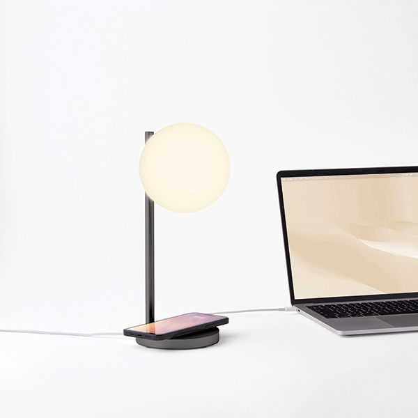Lampă LED Lexon Bubble Lamp LH70X gri metalizat cu încărcător wireless [9]