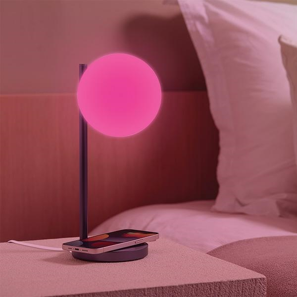 Lampă LED Lexon Bubble Lamp LH70X gri metalizat cu încărcător wireless [6]