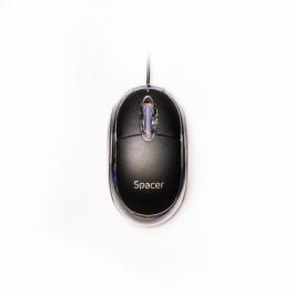 MOUSE Spacer, PC sau NB, cu fir, USB, optic, 800 dpi, butoane/scroll 3/1, negru, SPMO-080 [2]