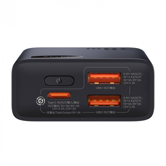 Powerbank Baseus Adaman2 10000mAh, 2xUSB, USB-C, 30W (black) [7]