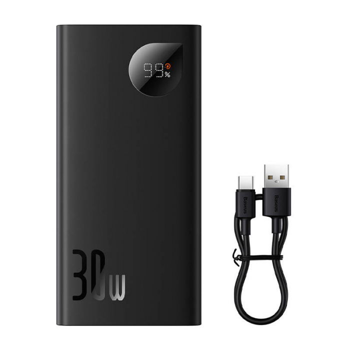Powerbank Baseus Adaman2 10000mAh, 2xUSB, USB-C, 30W (black) [6]