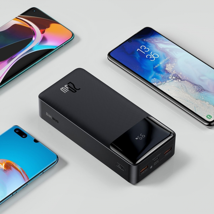 Powerbank Baseus Bipow 30000mAh, 2xUSB, USB-C, 20W (black) [10]