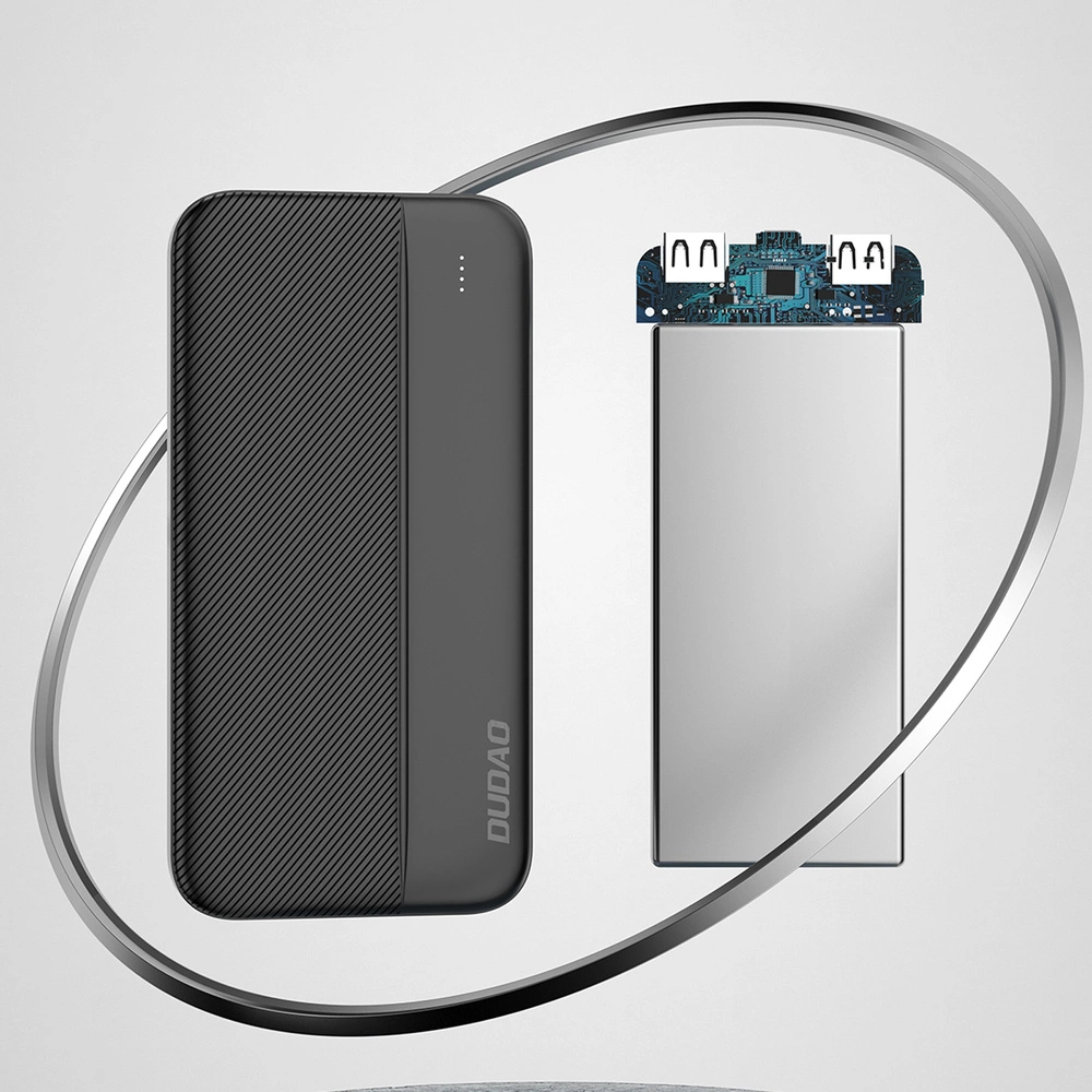Powerbank Dudao K4S 10000mAh – Încărcare Rapidă 2x USB-A 5V/2A, Compact și Portabil, Negru [3]