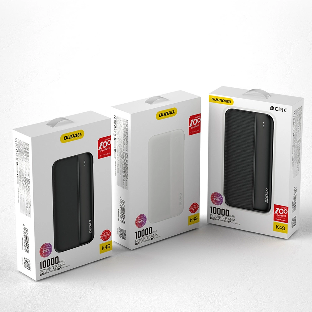 Powerbank Dudao K4S 10000mAh – Încărcare Rapidă 2x USB-A 5V/2A, Compact și Portabil, Negru [2]