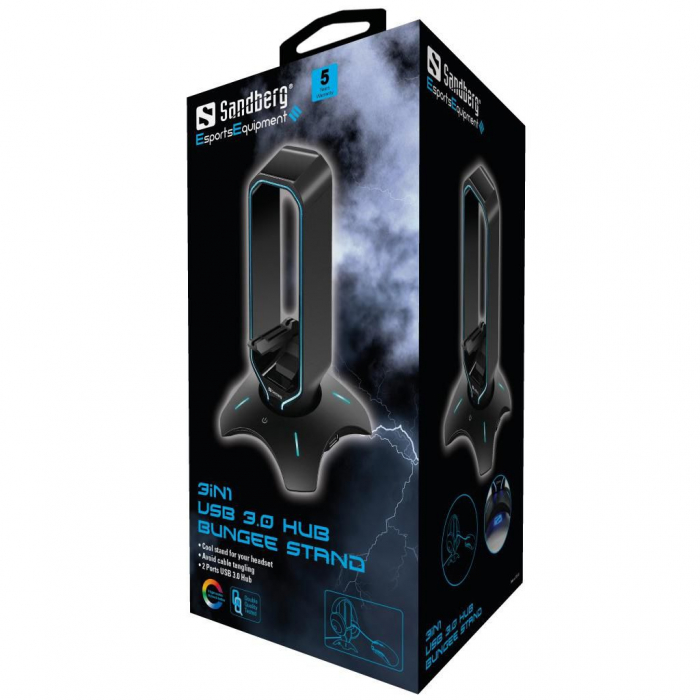 Sandberg 3in1 USB 3.0 Hub Bungee Stand [2]