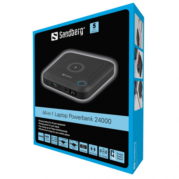 Sandberg All-in-One Laptop Powerbank 24000 [8]