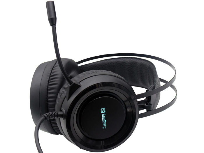 Căști Gaming Sandberg Dominator 7.1 – Microfon Flexibil, Confort Extins, Garanție 5 Ani [2]
