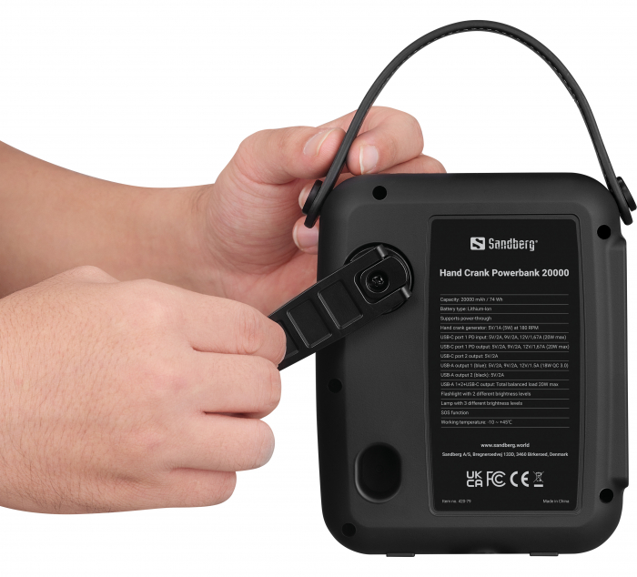 Sandberg Hand Crank Powerbank 20000 [2]