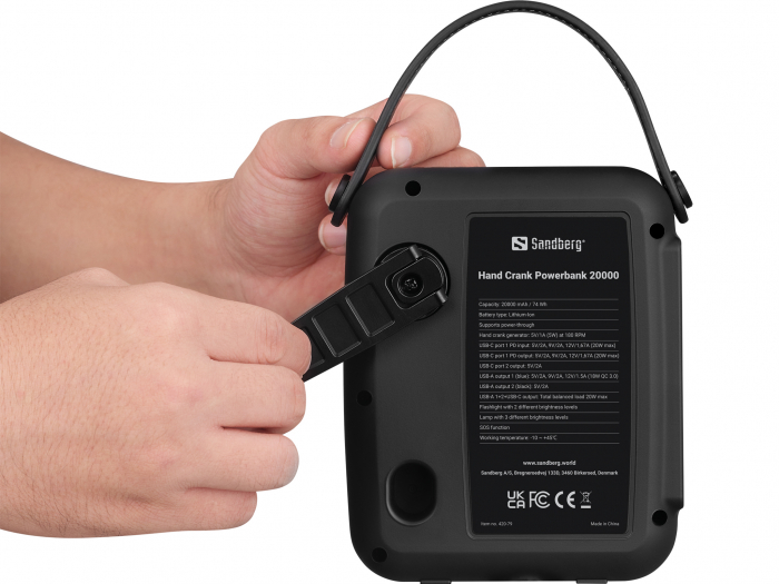 Sandberg Hand Crank Powerbank 20000 [8]