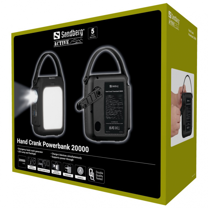 Sandberg Hand Crank Powerbank 20000 [9]