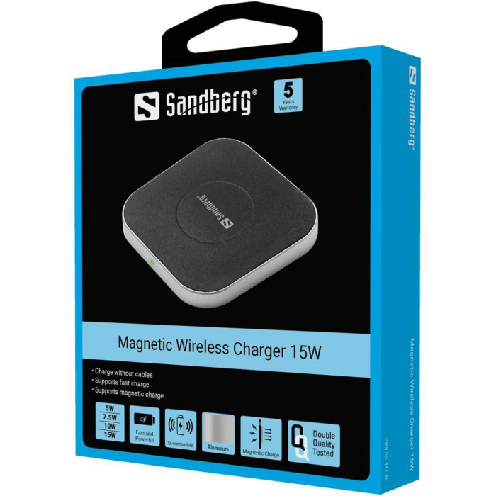 Încărcător wireless magnetic Sandberg 15W [4]